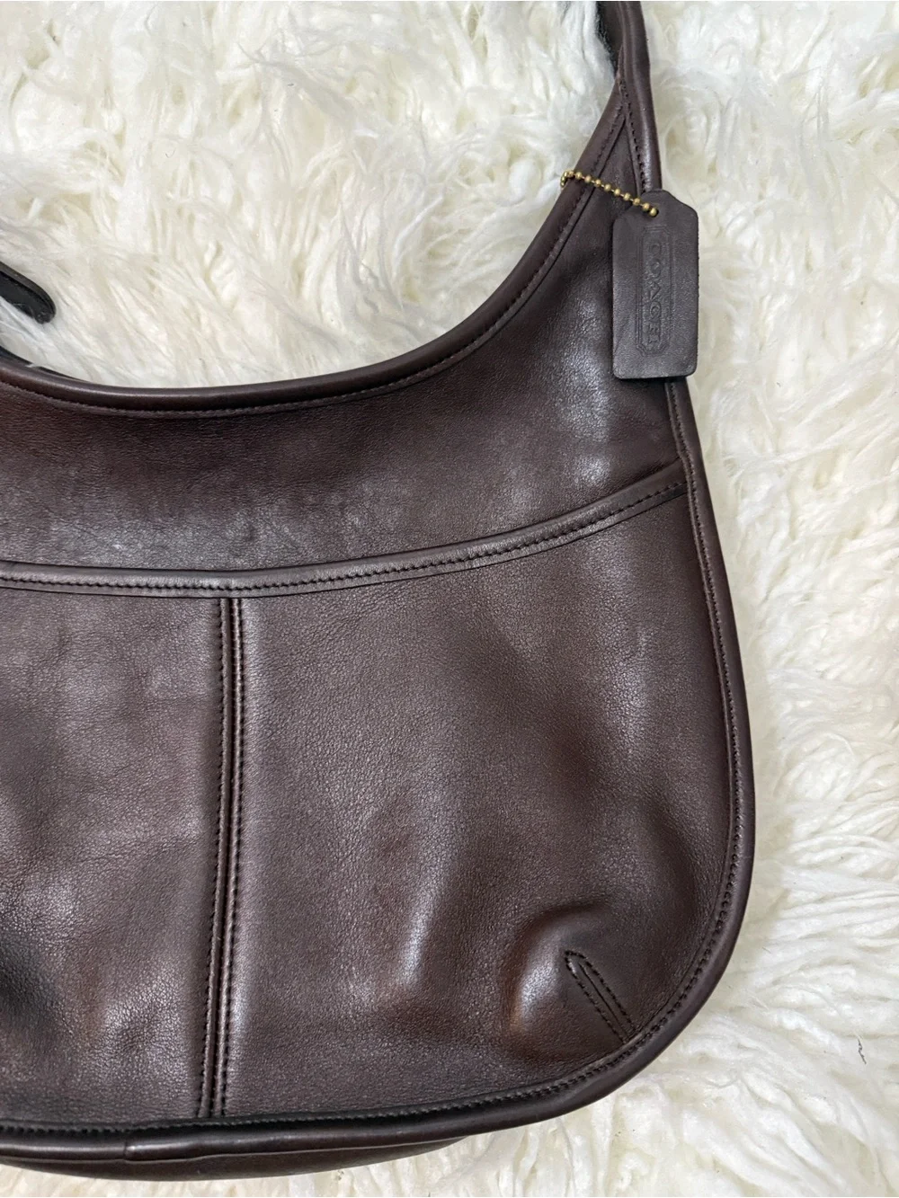 Coach Ergo 9033 Brown Leather Hobo Shoulder Bag